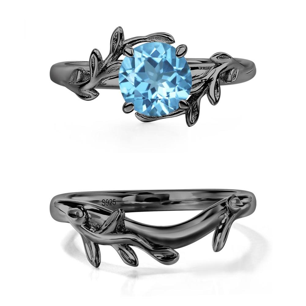 Swiss Blue Topaz Vine Ring - LUO Jewelry #metal_xxxxx