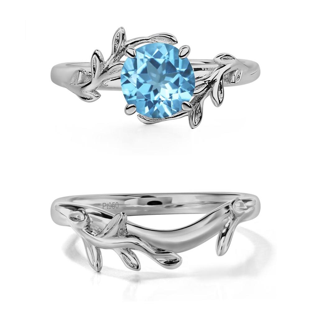 Swiss Blue Topaz Vine Ring - LUO Jewelry #metal_xxxxx