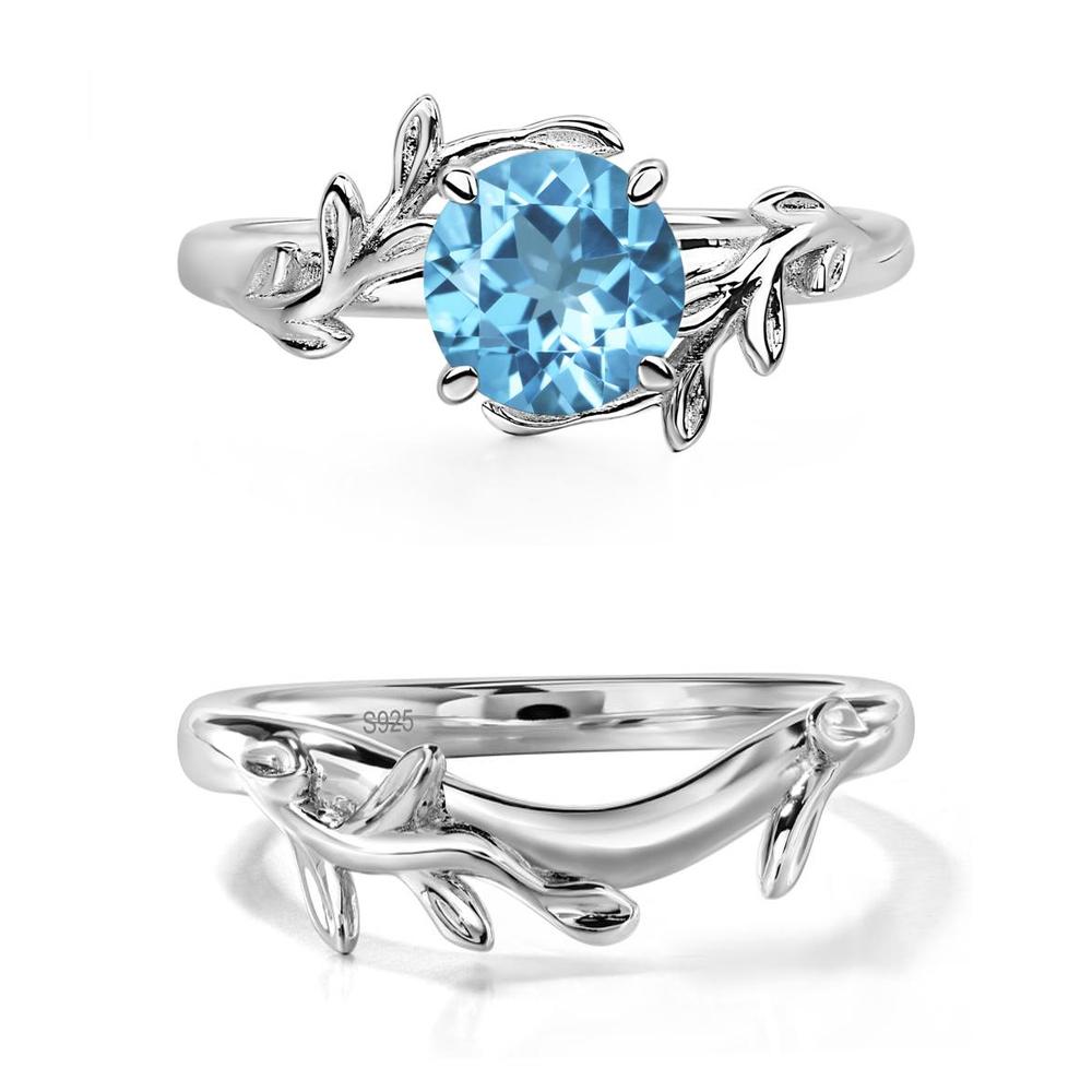 Swiss Blue Topaz Vine Ring - LUO Jewelry #metal_xxxxx