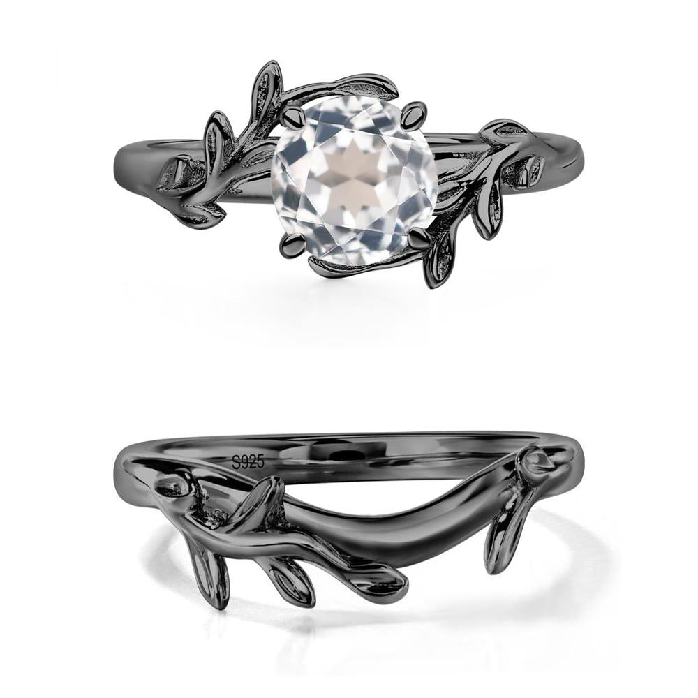 White Topaz Leaf and Vine Ring - LUO Jewelry #metal_xxxxx