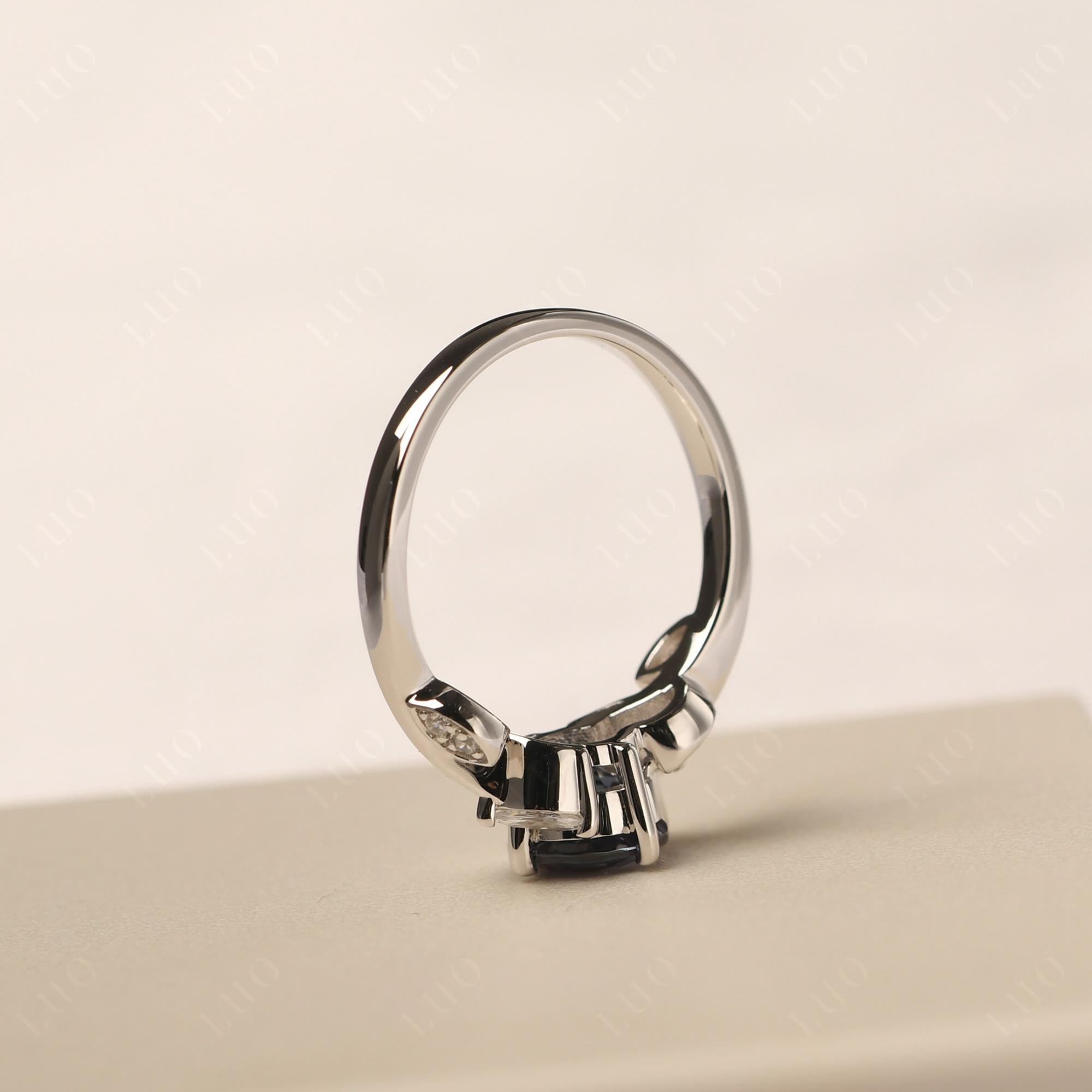 Vine Leaf Alexandrite Engagement Ring - LUO Jewelry