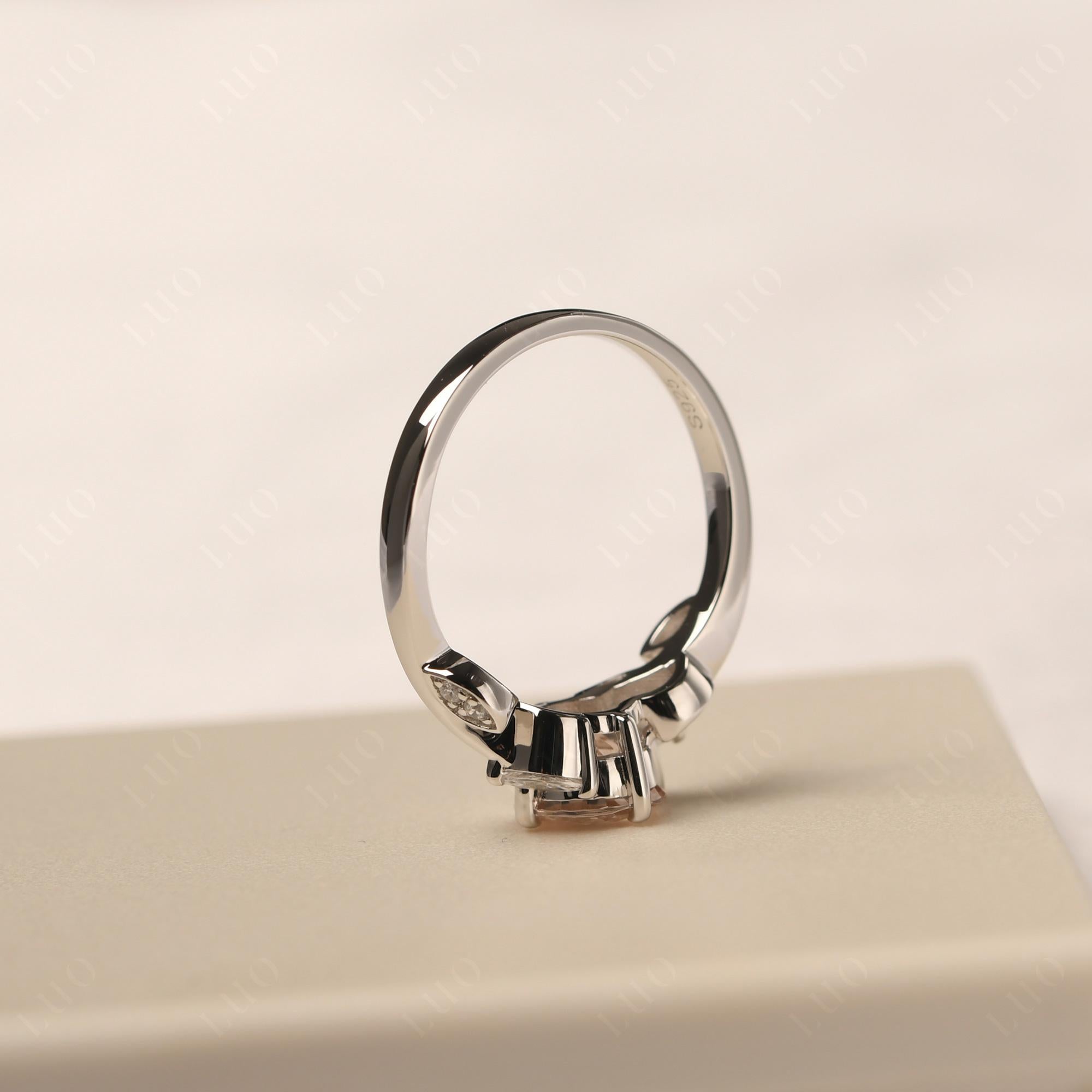 Vine Leaf Morganite Engagement Ring - LUO Jewelry