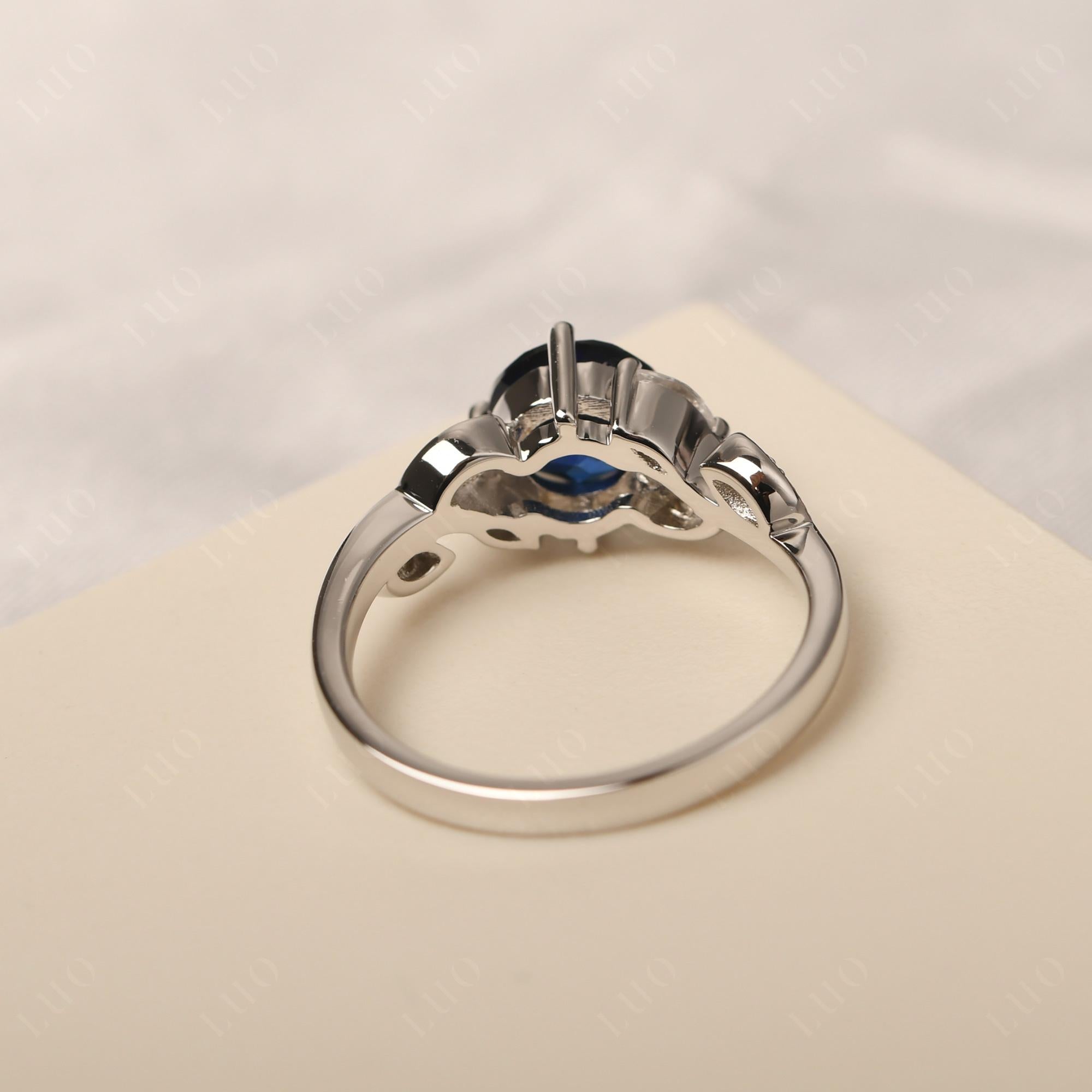 Vine Leaf Sapphire Engagement Ring - LUO Jewelry