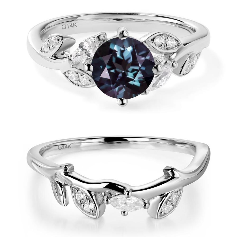 Vine Leaf Alexandrite Engagement Ring - LUO Jewelry #metal_xxxxx