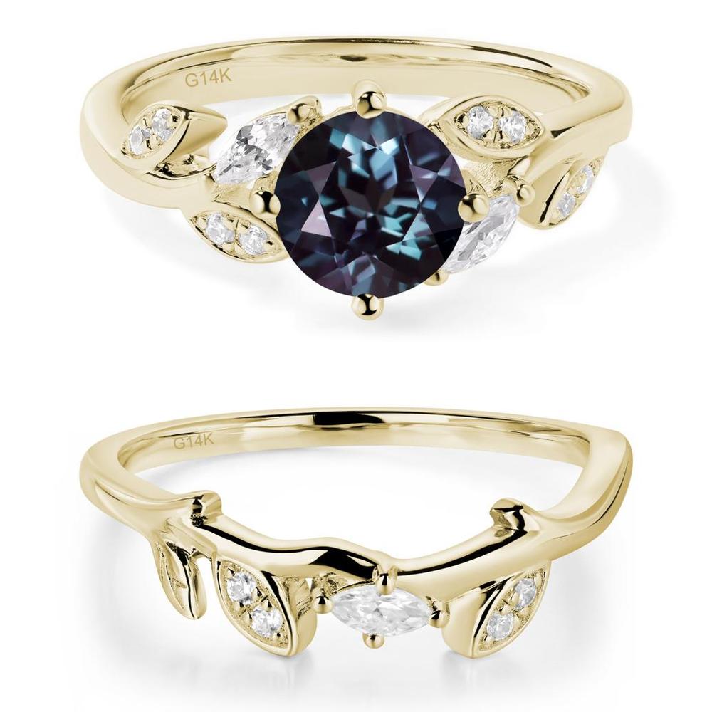 Vine Leaf Alexandrite Engagement Ring - LUO Jewelry #metal_xxxxx