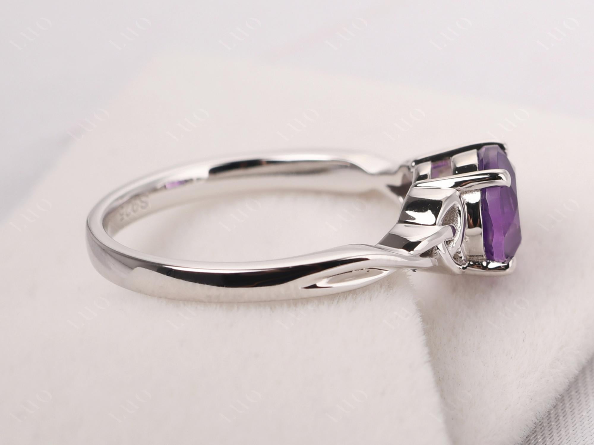 Round Cut Amethyst Celtic Ring - LUO Jewelry