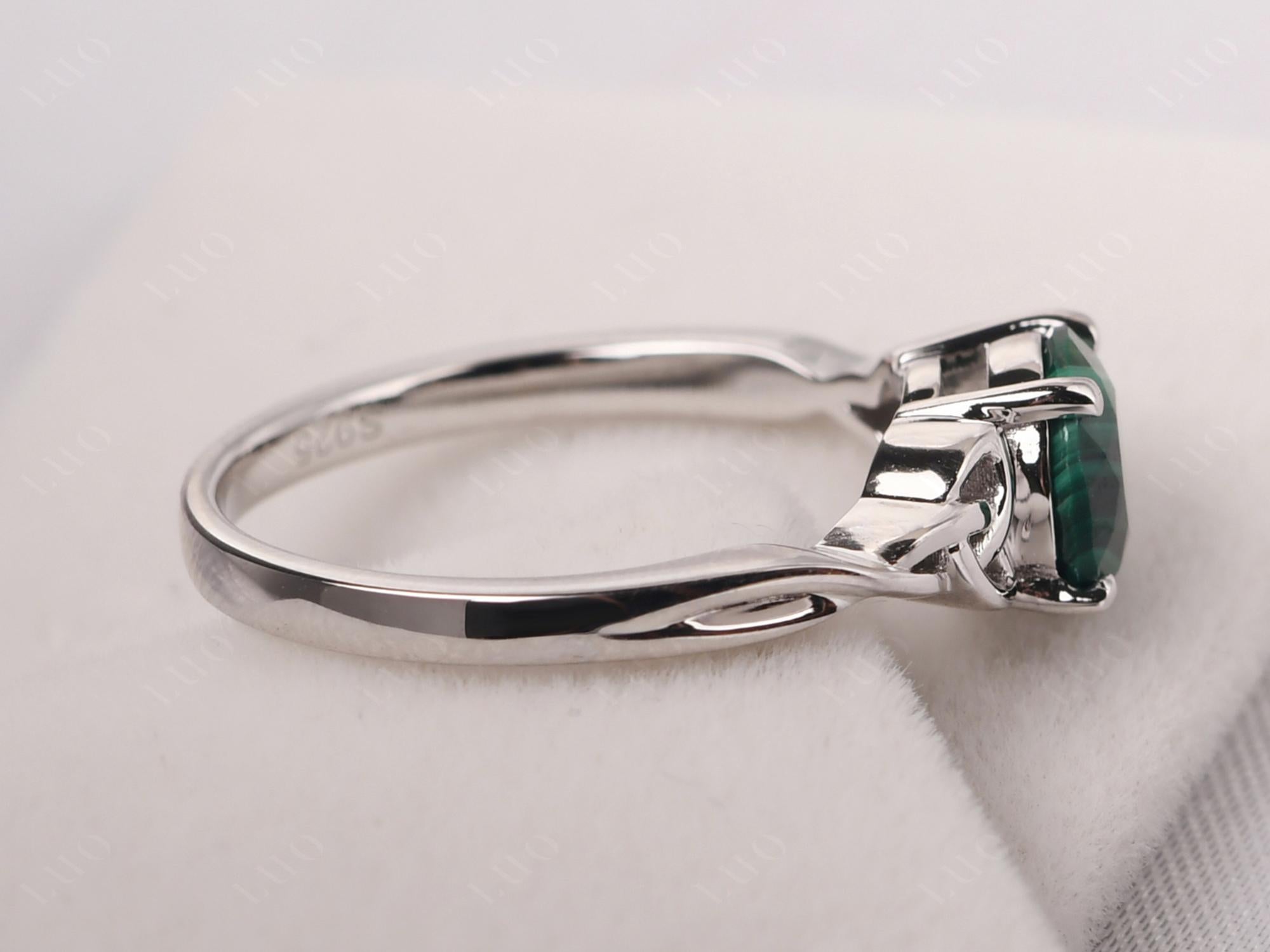 Round Cut Malachite Celtic Ring - LUO Jewelry