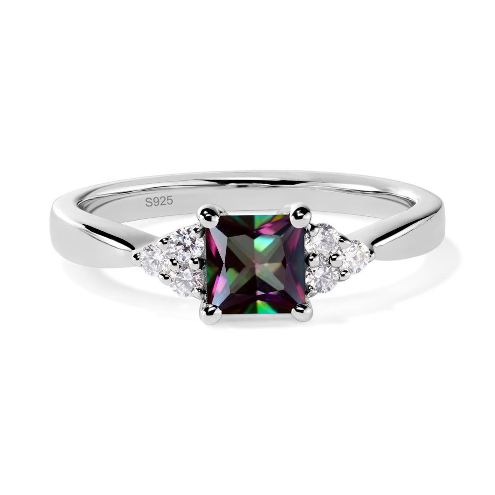 Princess Cut Mystic Topaz Petite Ring LUO