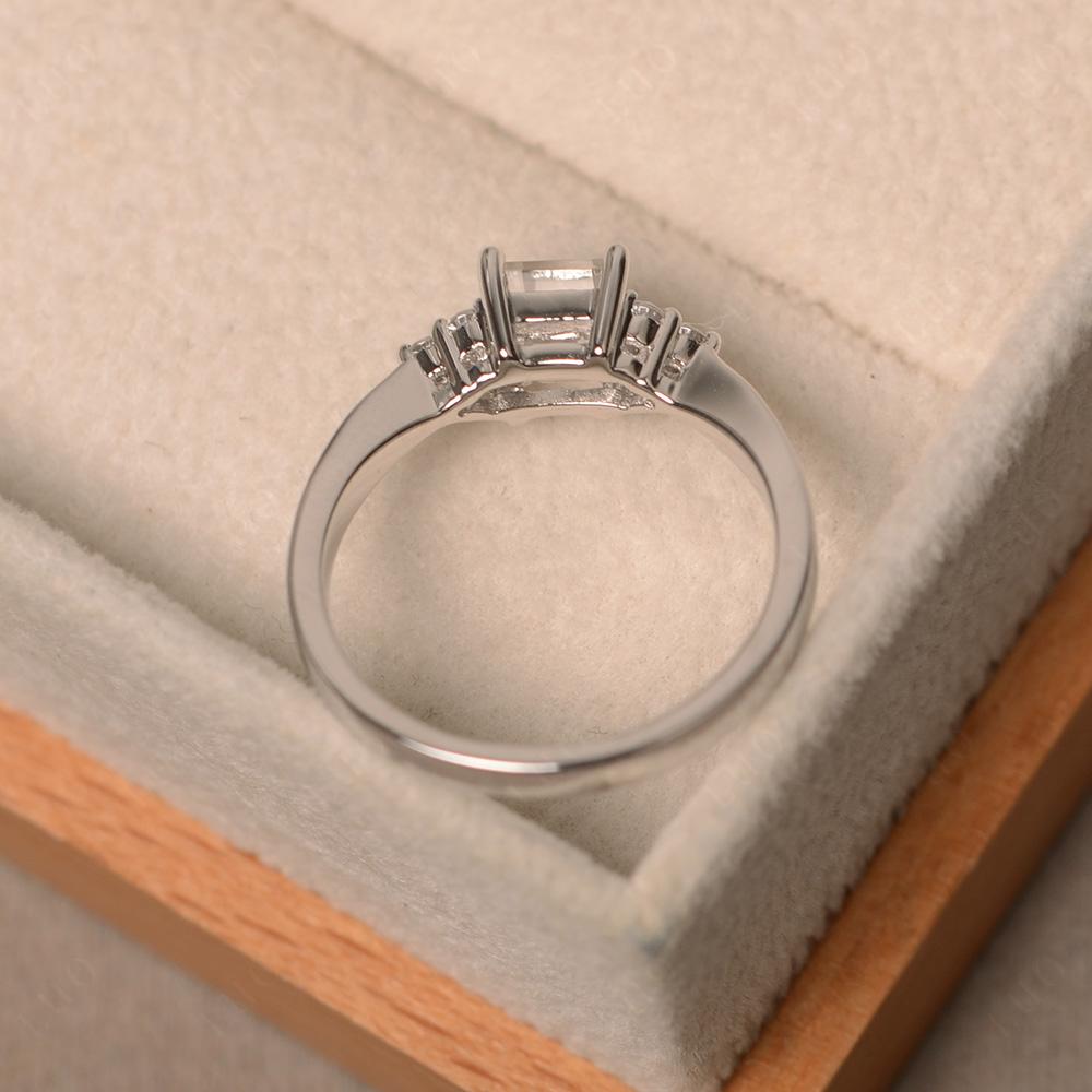 Square Cut White Topaz Petite Ring - LUO Jewelry