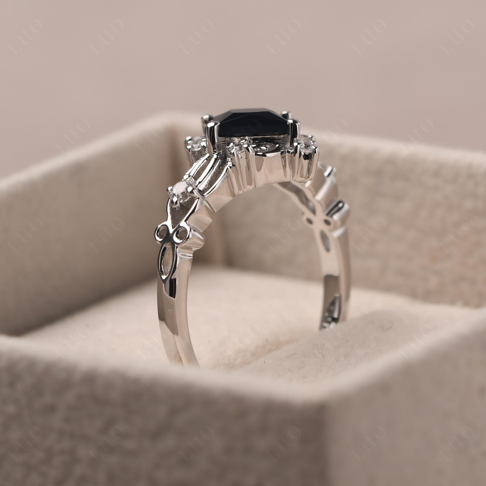 Starry Night Black Spinel Ring - LUO Jewelry