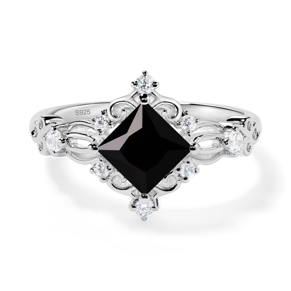 Starry Night Black Spinel Ring - LUO Jewelry #metal_sterling silver