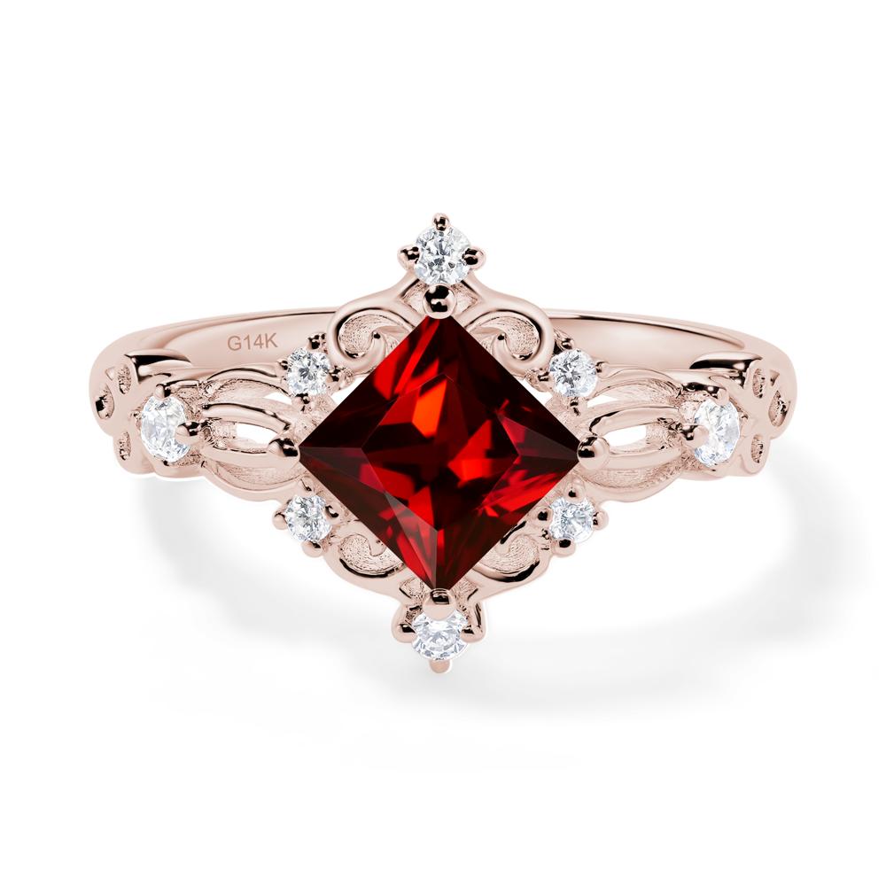 Garnet Sparkle Ring - LUO Jewelry #metal_14k rose gold