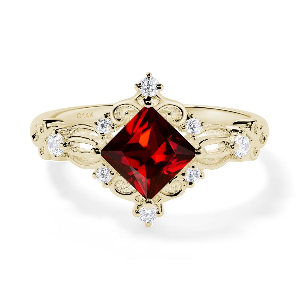 Garnet Sparkle Ring - LUO Jewelry #metal_14k yellow gold