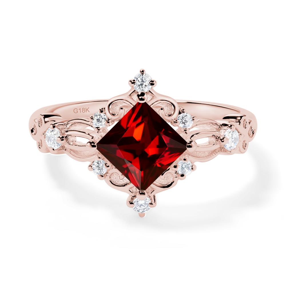 Garnet Sparkle Ring - LUO Jewelry #metal_18k rose gold