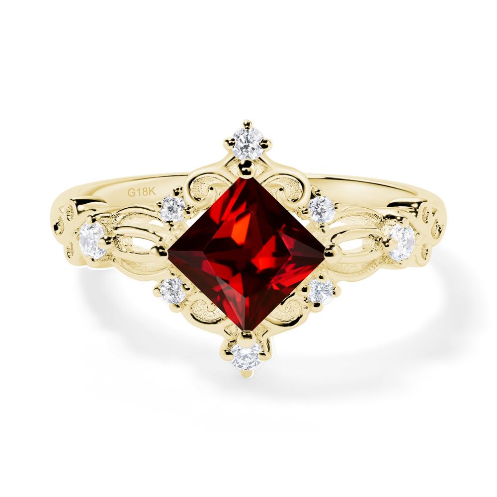 Garnet Sparkle Ring - LUO Jewelry #metal_18k yellow gold