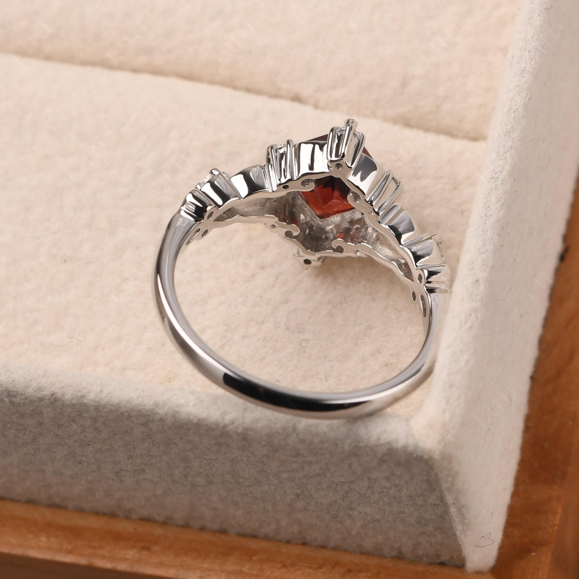 Garnet Sparkle Ring - LUO Jewelry