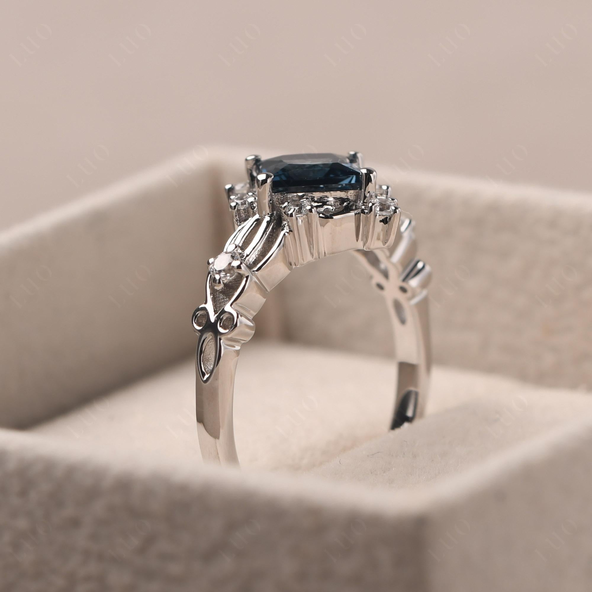 London Blue Topaz Sparkle Ring - LUO Jewelry