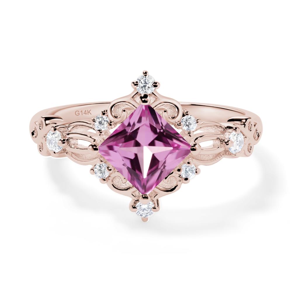 Pink Sapphire Sparkle Ring - LUO Jewelry #metal_14k rose gold