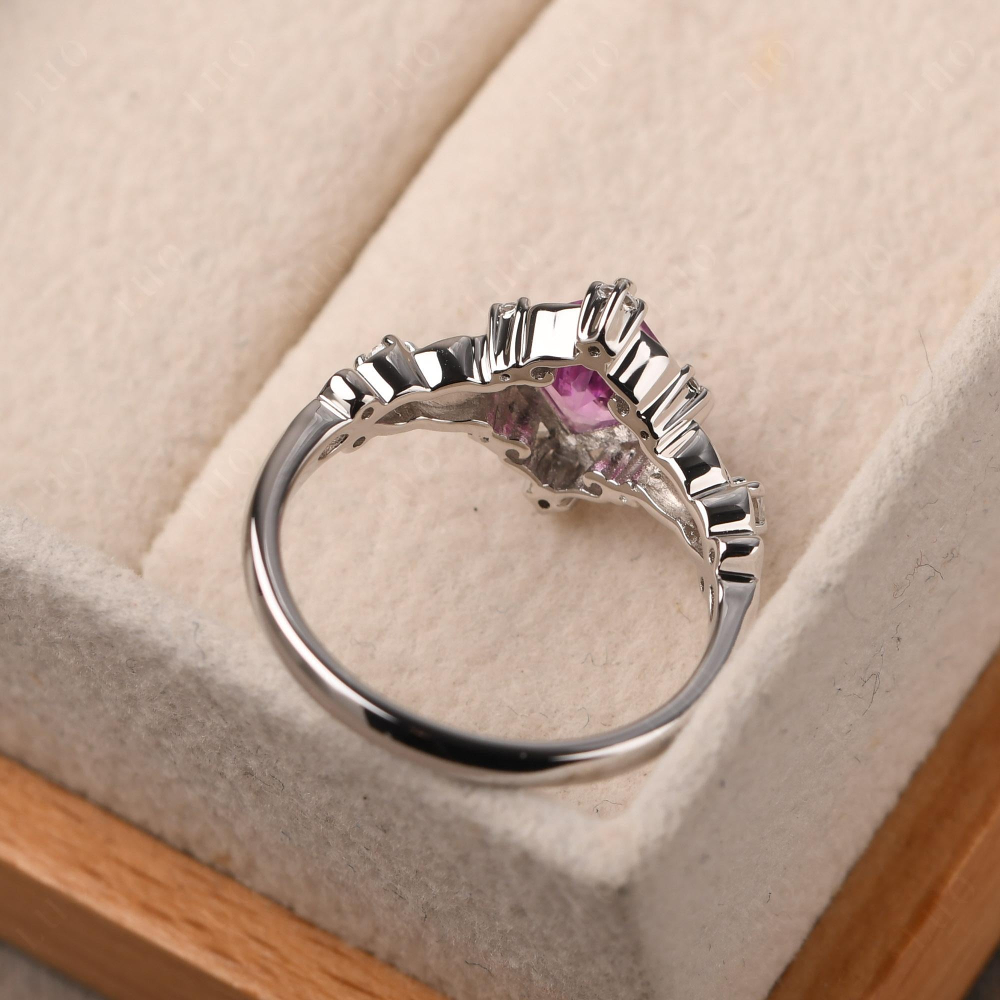 Pink Sapphire Sparkle Ring - LUO Jewelry