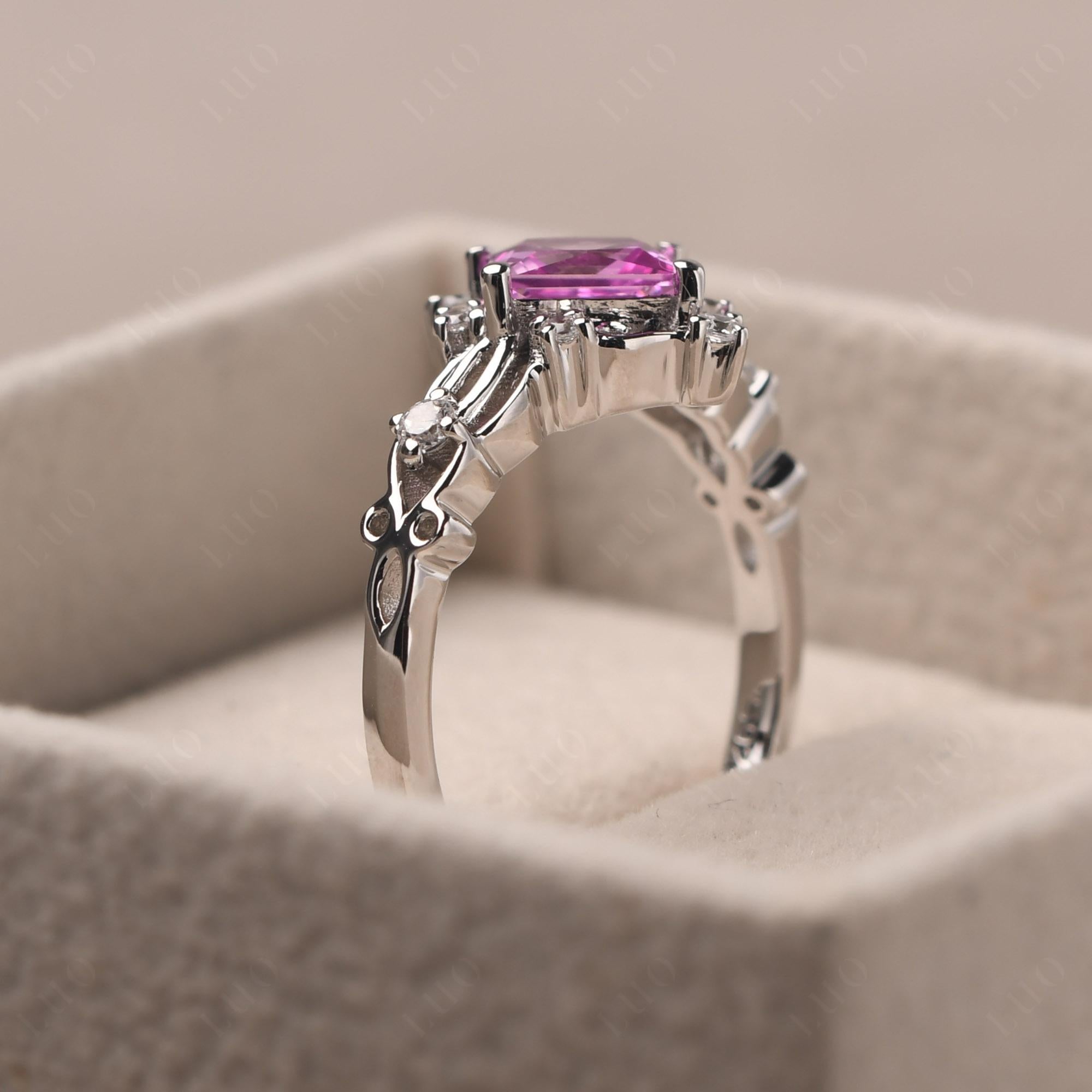 Pink Sapphire Sparkle Ring - LUO Jewelry