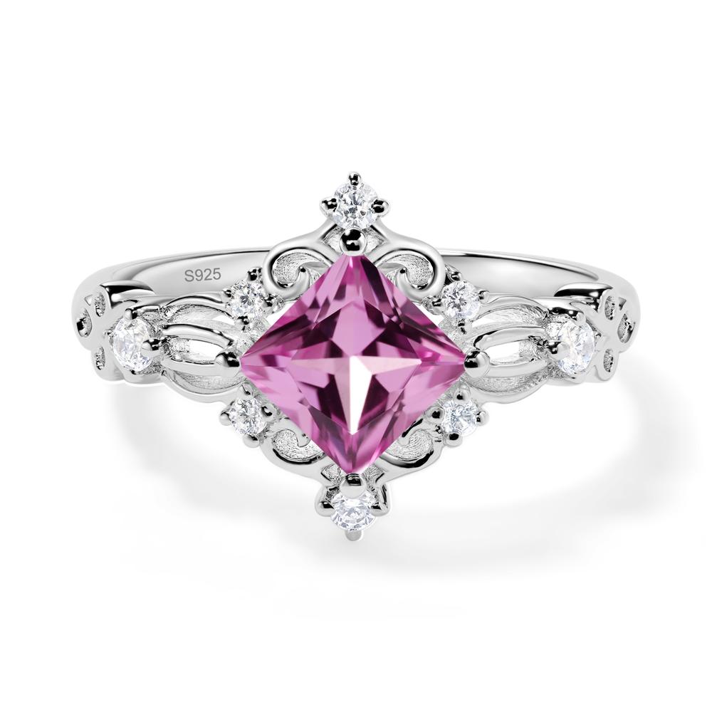 Pink Sapphire Sparkle Ring - LUO Jewelry #metal_sterling silver