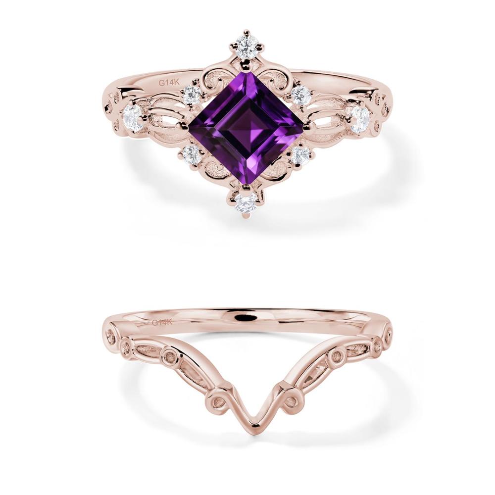 Amethyst Art Deco Ring - LUO Jewelry #metal_xxxxx