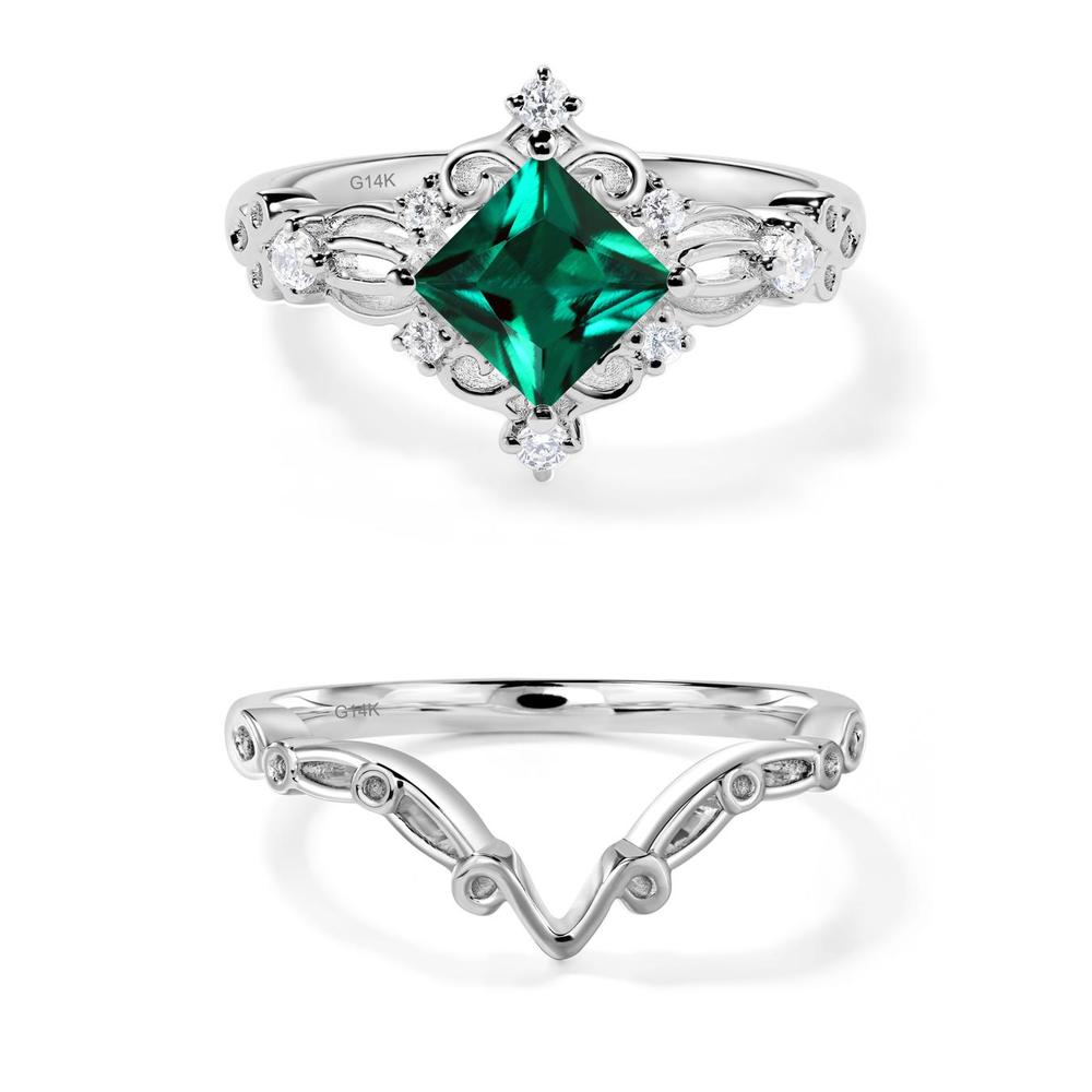 Emerald Art Deco Ring - LUO Jewelry #metal_xxxxx