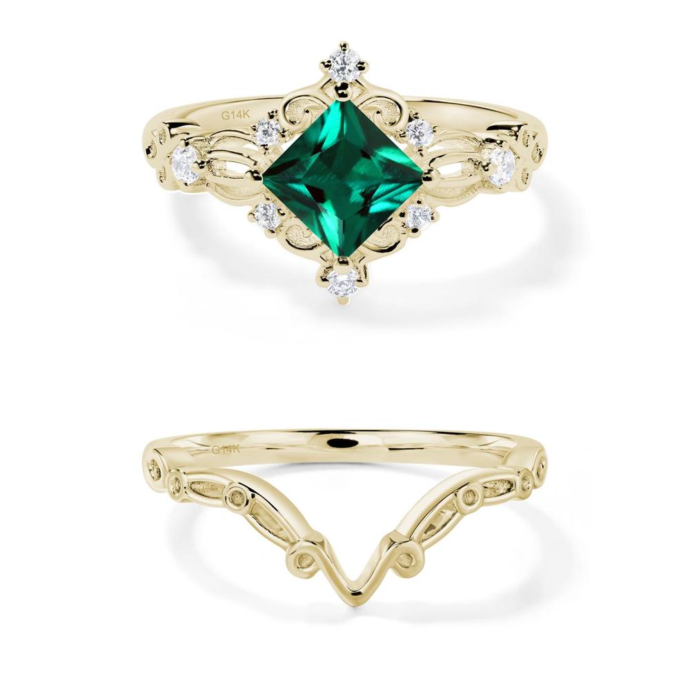 Emerald Art Deco Ring - LUO Jewelry #metal_xxxxx