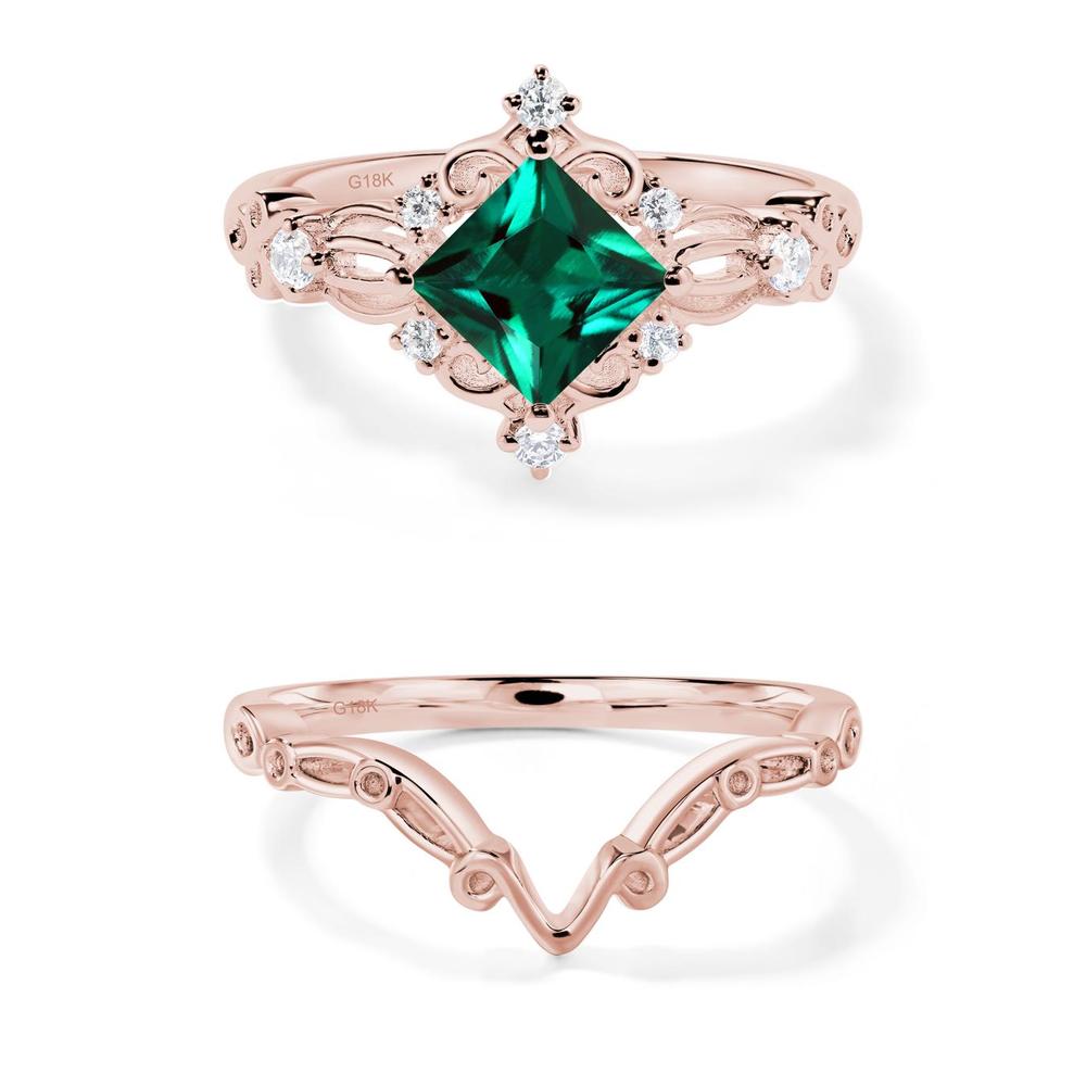 Emerald Art Deco Ring - LUO Jewelry #metal_xxxxx