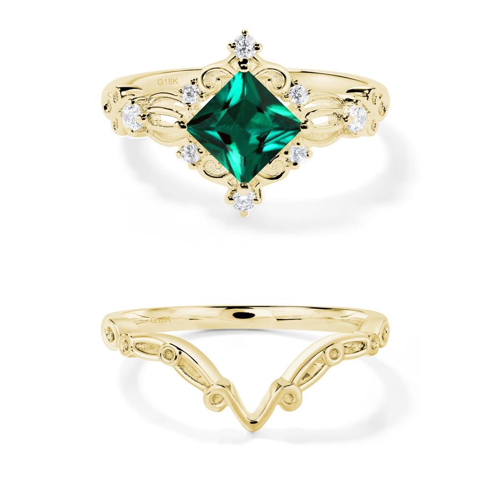 Emerald Art Deco Ring - LUO Jewelry #metal_xxxxx
