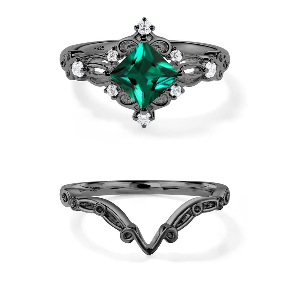 Emerald Art Deco Ring - LUO Jewelry #metal_xxxxx