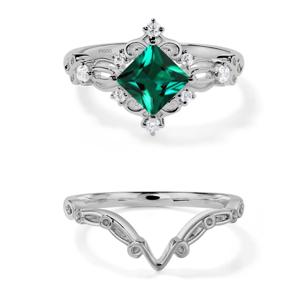 Emerald Art Deco Ring - LUO Jewelry #metal_xxxxx