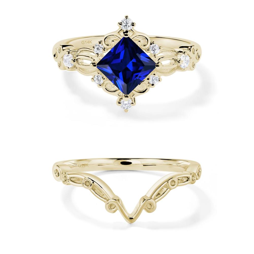 Sapphire Art Deco Ring - LUO Jewelry #metal_xxxxx