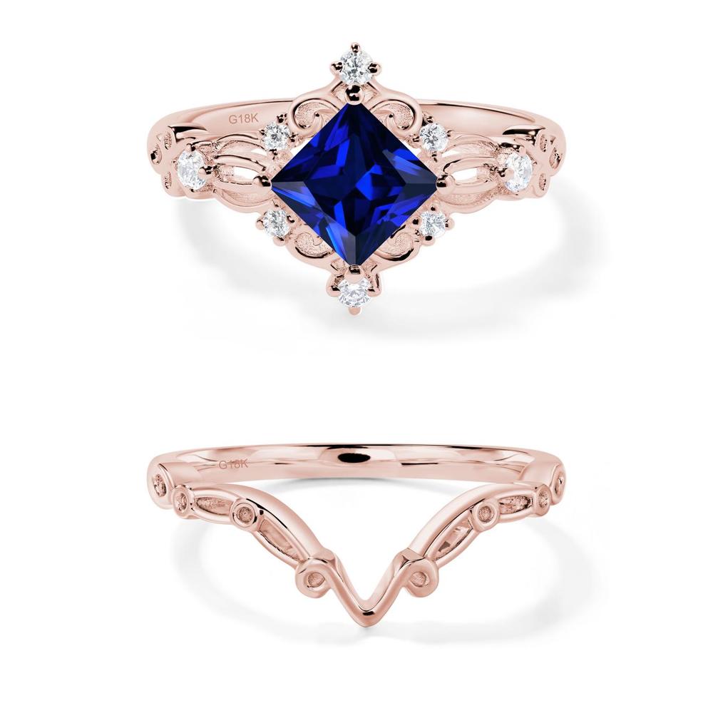Sapphire Art Deco Ring - LUO Jewelry #metal_xxxxx