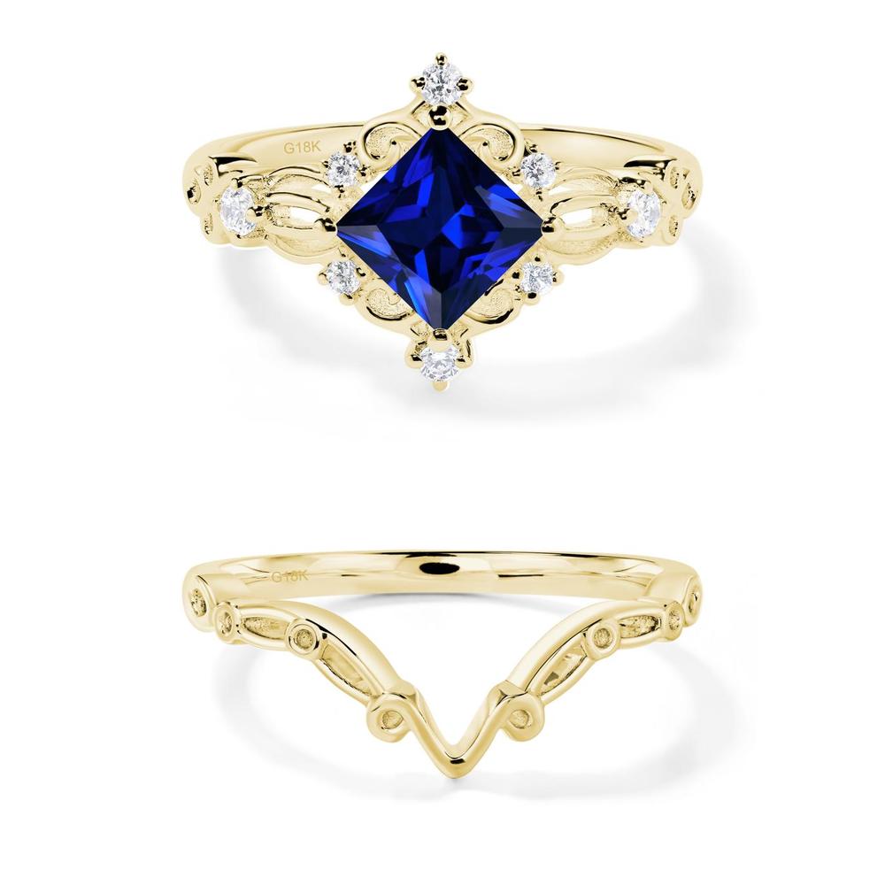 Sapphire Art Deco Ring - LUO Jewelry #metal_xxxxx