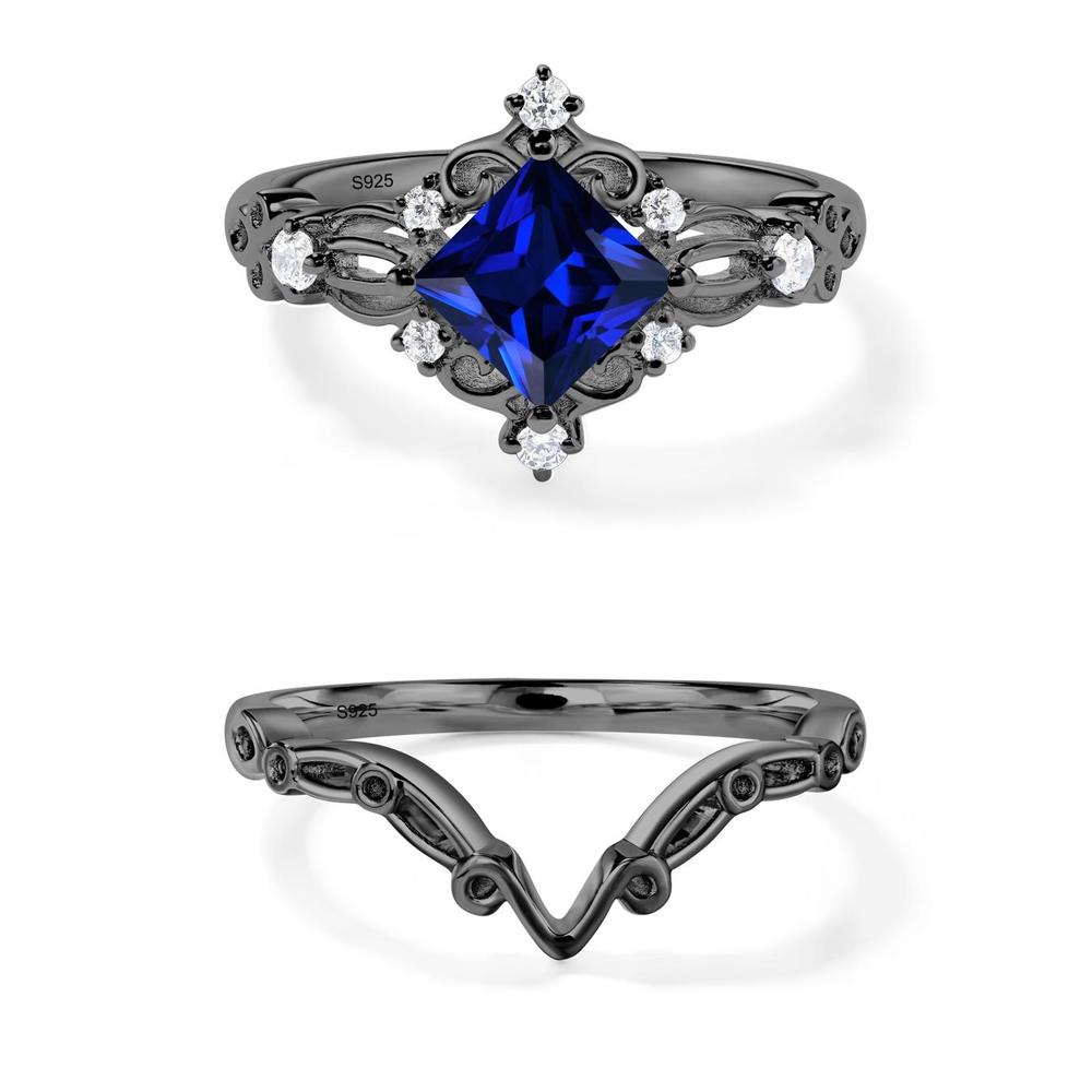 Sapphire Art Deco Ring - LUO Jewelry #metal_xxxxx