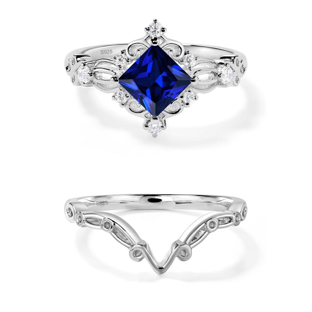Sapphire Art Deco Ring - LUO Jewelry #metal_xxxxx