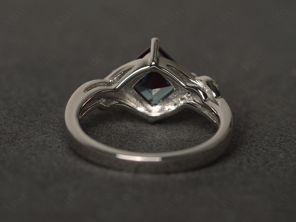 Alexandrite Kite Set Square Cut Ring - LUO Jewelry