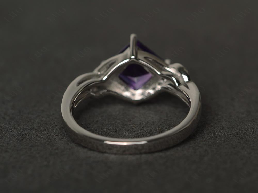 Amethyst Twisted Promise Ring - LUO Jewelry