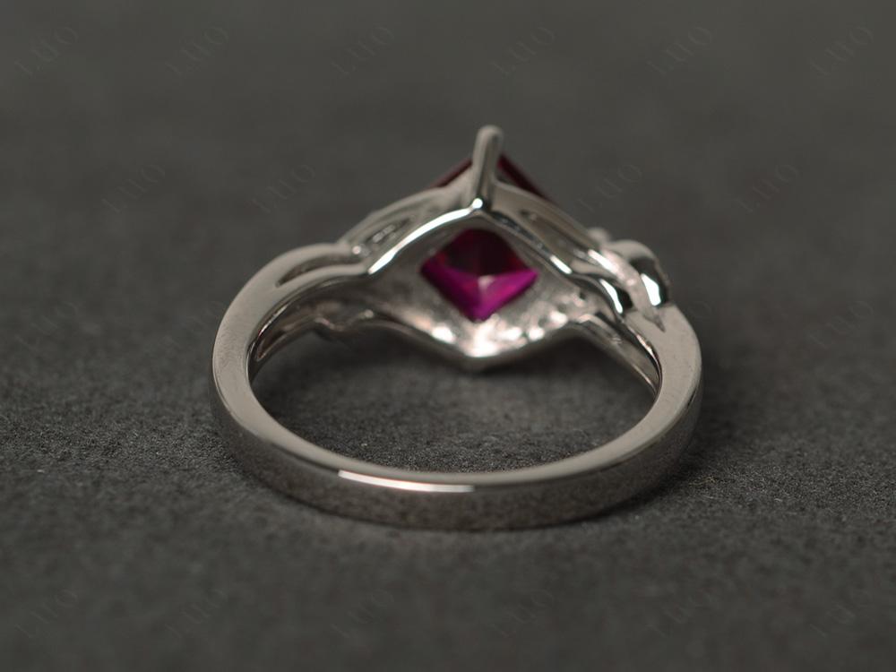 Ruby Kite Set Square Cut Ring - LUO Jewelry
