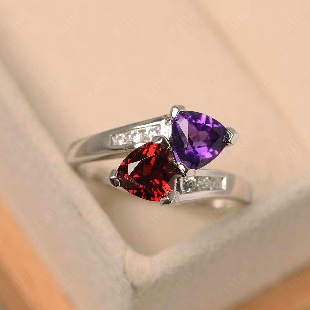 Garnet and Amethyst Ring - LUO Jewelry