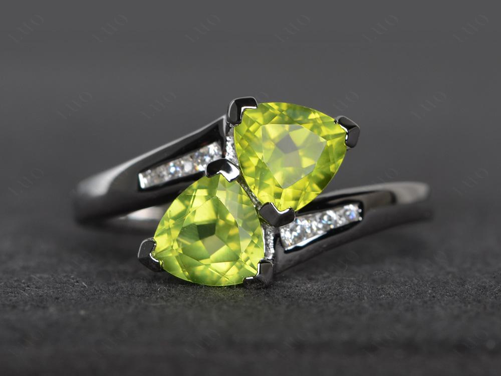 Peridot Bypass Ring - LUO Jewelry