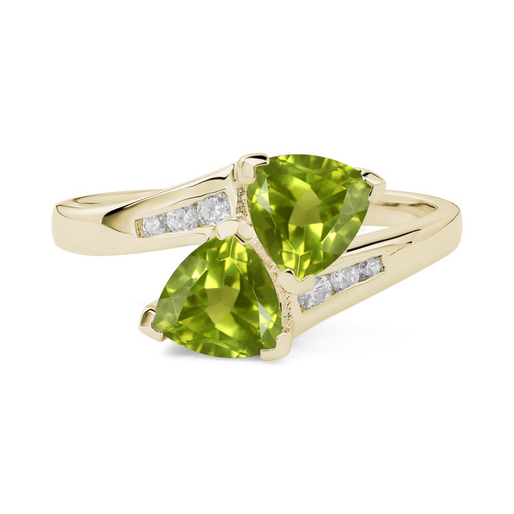 Peridot Bypass Ring - LUO Jewelry #metal_14k yellow gold