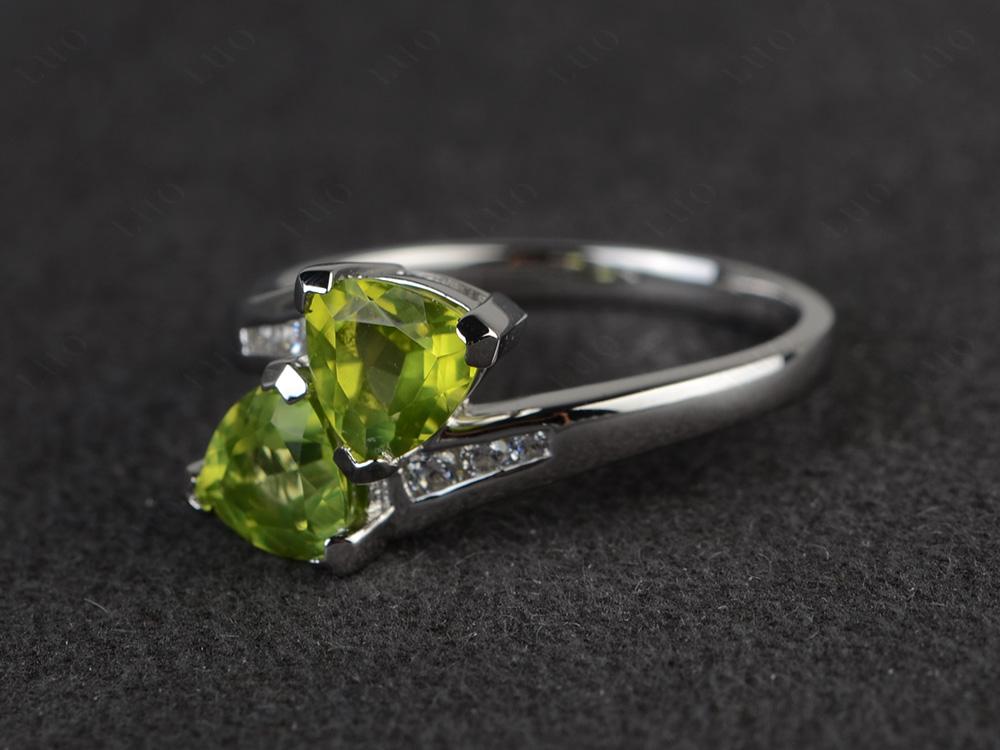 Peridot Bypass Ring - LUO Jewelry