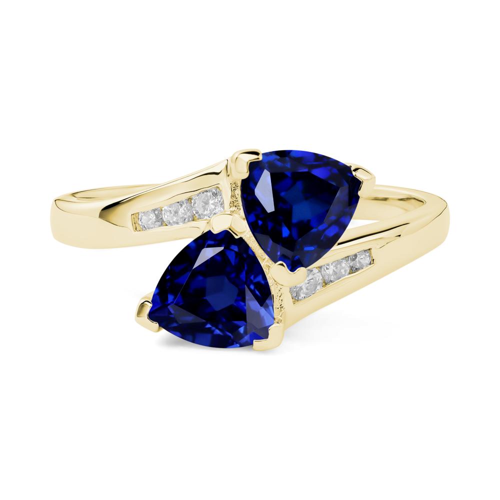 Sapphire Bypass Ring - LUO Jewelry #metal_18k yellow gold