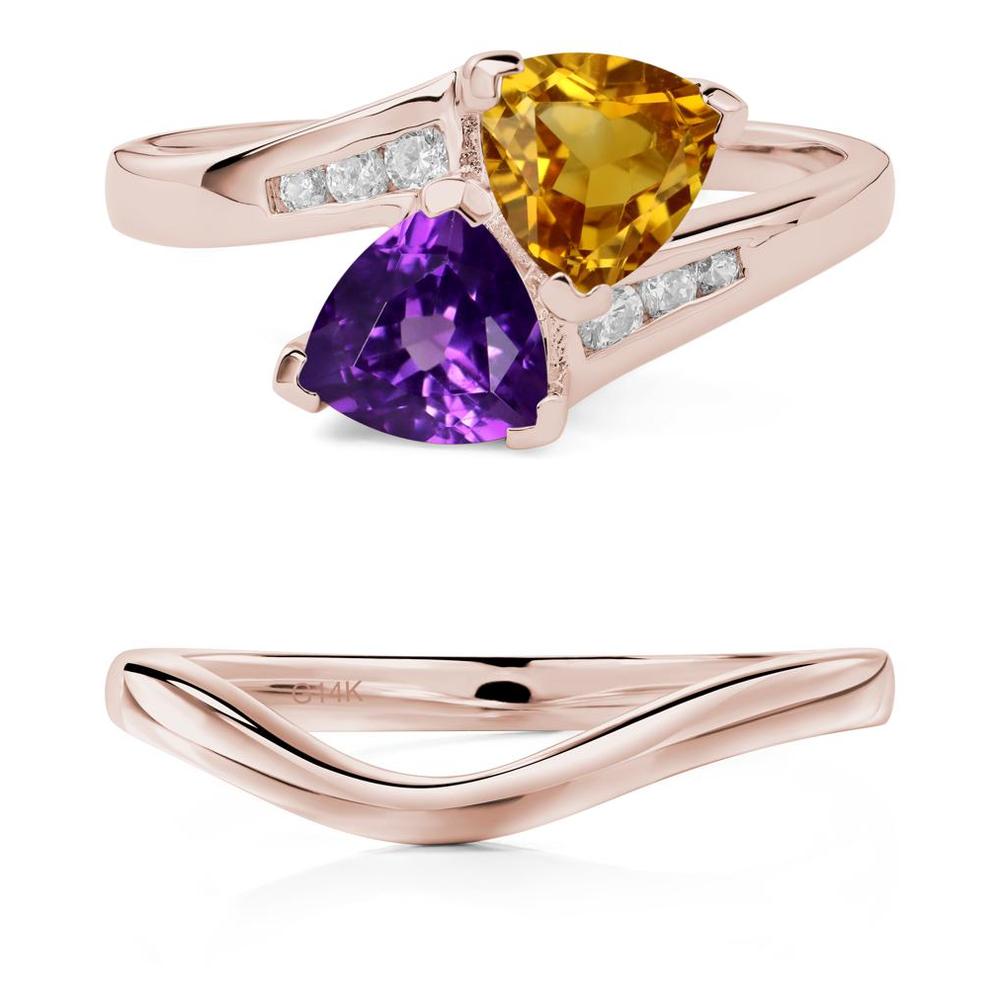 Amethyst and Citrine Ring - LUO Jewelry #metal_xxxxx
