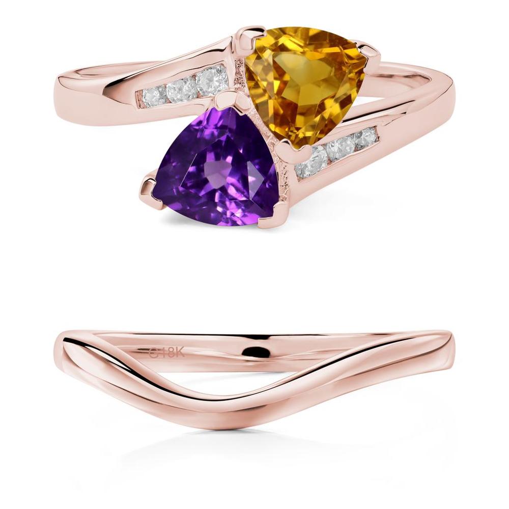 Amethyst and Citrine Ring - LUO Jewelry #metal_xxxxx