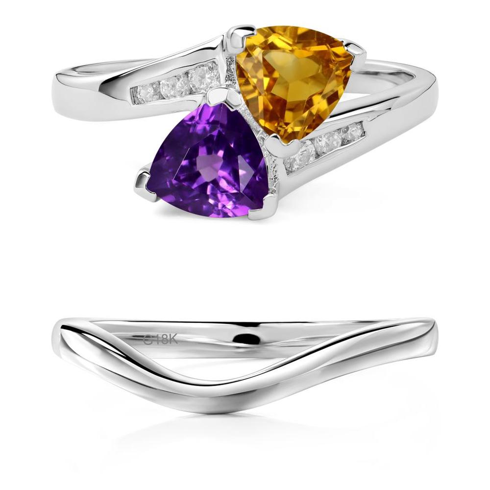 Amethyst and Citrine Ring - LUO Jewelry #metal_xxxxx
