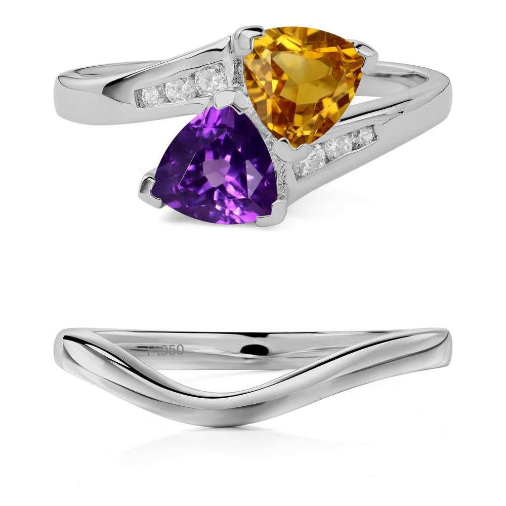 Amethyst and Citrine Ring - LUO Jewelry #metal_xxxxx