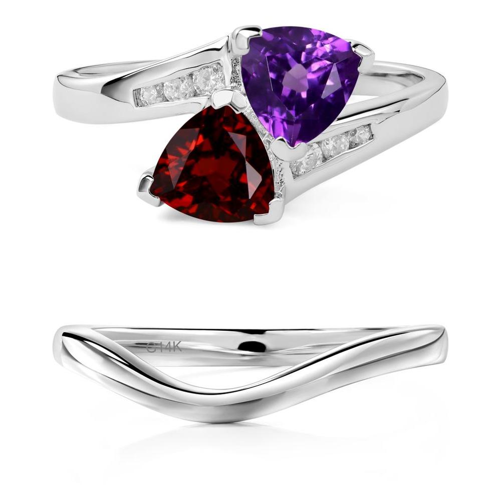 Garnet and Amethyst Ring - LUO Jewelry #metal_xxxxx